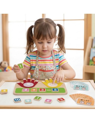 TOOKY TOY Wooden Toy for Learning Counting and Addition