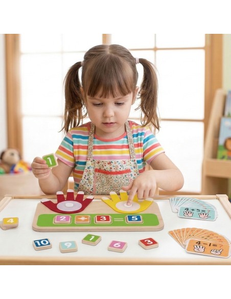 Zählen mit den Fingern – Lernspielzeug von Tooky Toy – Mathematik für Kinder