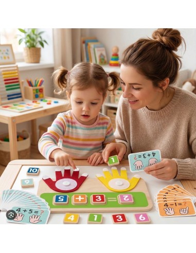 TOOKY TOY Wooden Toy for Learning Counting and Addition