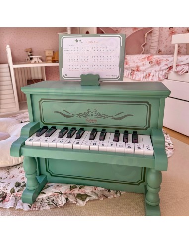 Vintage pianinas CLASSIC WORLD su mokymosi knygute – smagus užsiėmimas!