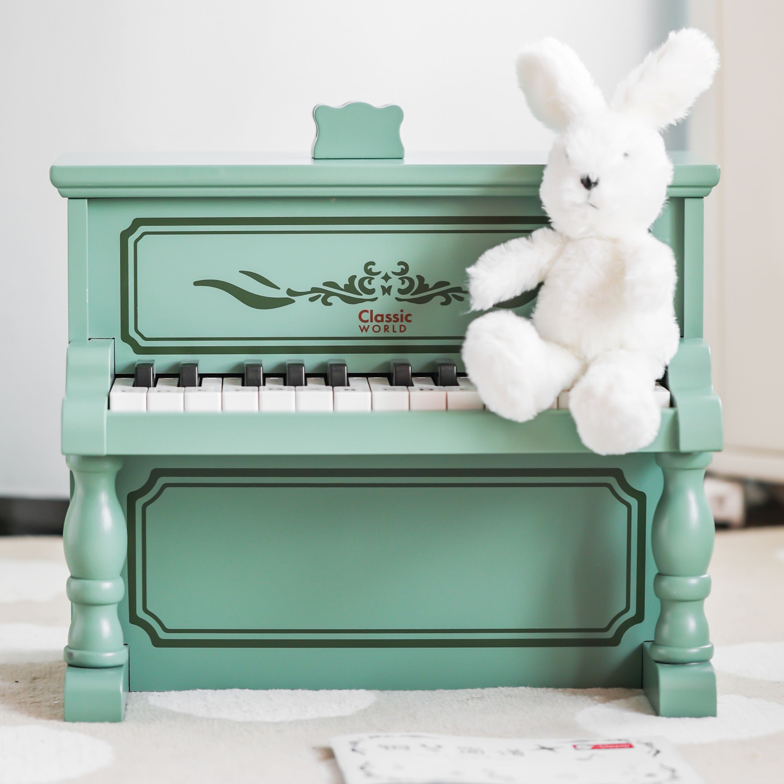 CLASSIC WORLD Pianinko Vintage + Książeczka do Nauki