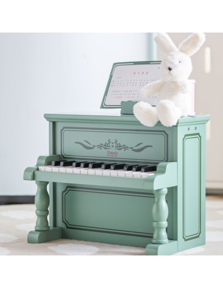 Vintage pianinas CLASSIC WORLD su mokymosi knygute – smagus užsiėmimas!