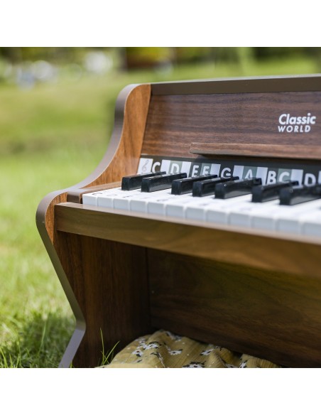 CLASSIC WORLD Wooden Classical Piano with Learning Book