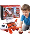 Fire Plane Transporter with Cars and Sounds - WOOPIE