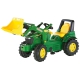 Rolly Toys Duży traktor na pedały John Deere Łyżka gumowe nakładki na koła
