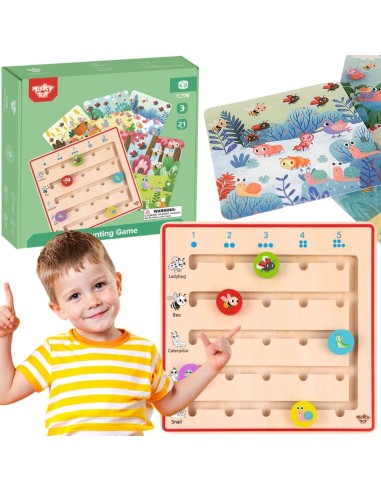 TOOKY TOY medinis žaidimas „Gyvūnėlių skaičiavimas“ – mokomasis žaislas