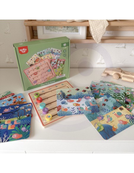 TOOKY TOY medinis žaidimas „Gyvūnėlių skaičiavimas“ – mokomasis žaislas