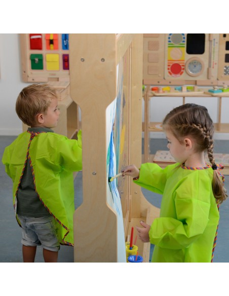 MASTERKIDZ Drewniana Sztaluga Okienna do Malowania - Idealna dla Dzieci