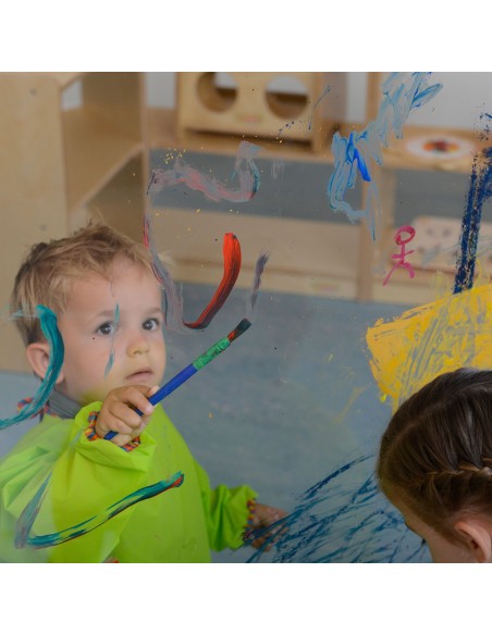 MASTERKIDZ Drewniana Sztaluga Okienna do Malowania - Idealna dla Dzieci