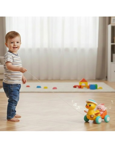 Interactive Pull-Along Duck with Sound and Lights – Woopie