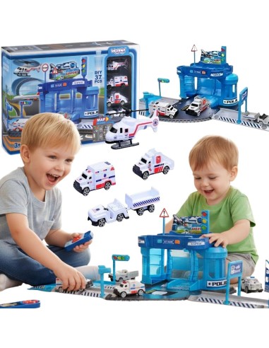 Interaktiver Flughafen Parkplatz Woopie + Matte | Set 37-tlg