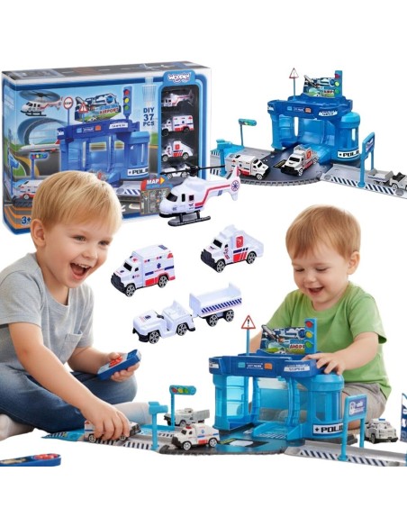 Interaktiver Flughafen Parkplatz Woopie + Matte | Set 37-tlg