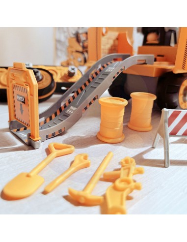 Bauset 2w1 – Bagger und Werkstatt Woopie – Spielzeug für Kinder