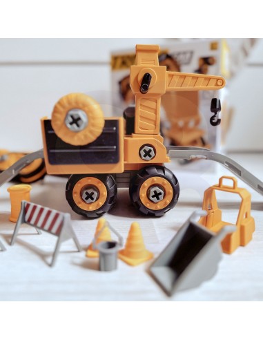 Bauset 2w1 – Bagger und Werkstatt Woopie – Spielzeug für Kinder