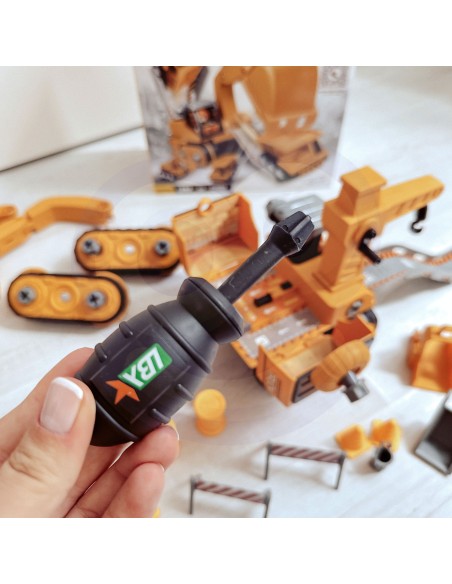 Bauset 2w1 – Bagger und Werkstatt Woopie – Spielzeug für Kinder