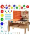 MASTERKIDZ Holzwerkbank XXL Montessori STEM mit Werkzeug