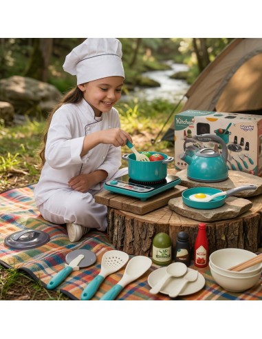 Różowy zestaw kuchenny dla dzieci Woopie - do zabawy w kucharza 30el.