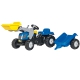 Rolly Toys Kid Traktor lic. New Holland z łyżką i przyczepą