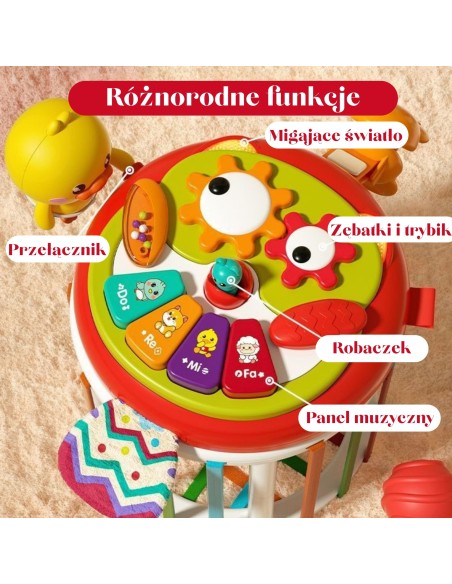Interaktyvus edukacinis kubas WOOPIE – muzika, rūšiuotuvas, vaiko raida