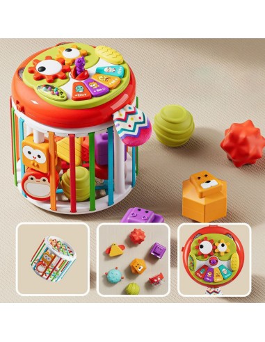 Interaktywna kostka edukacyjna WOOPIE - muzyka, sorter, rozwój dziecka