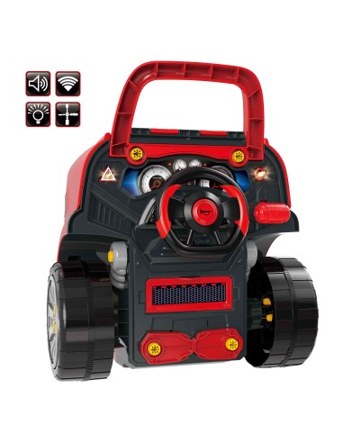 Mažojo mechaniko dirbtuvės sunkvežimis WOOPIE - Variklis 61 el. Pultas garsams