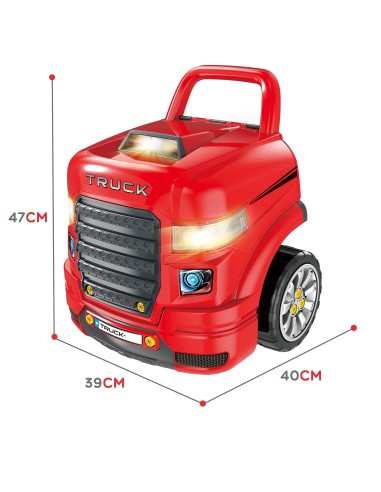 Warsztat Mały Mechanik Ciężarówka WOOPIE - Silnik 61 el. Pilot Dźwięki