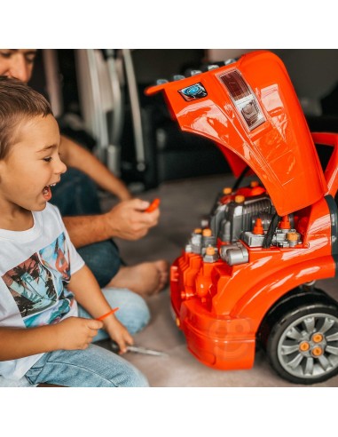 Mažojo mechaniko dirbtuvės sunkvežimis WOOPIE - Variklis 61 el. Pultas garsams