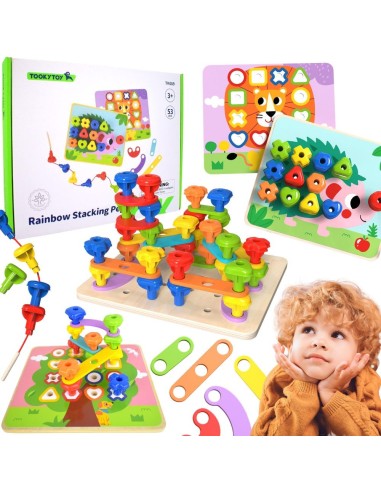 Tablica motoryczna Montessori dla dzieci 3+ - Tooky toy edukacyjna.