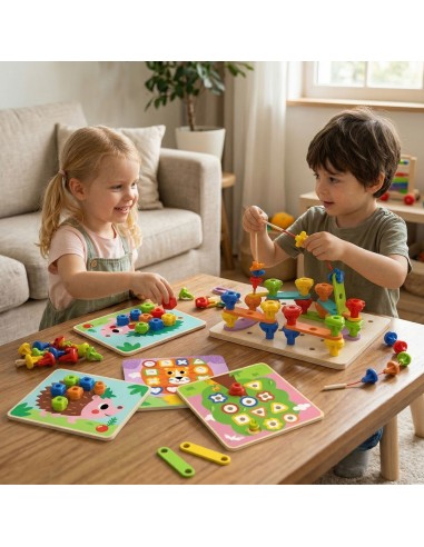 Tablica motoryczna Montessori dla dzieci 3+ - Tooky toy edukacyjna.