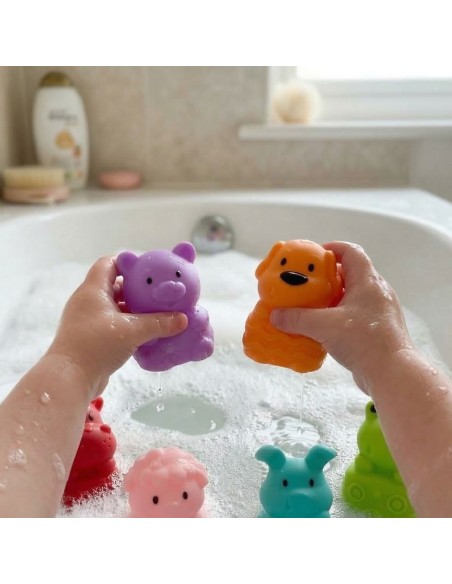 Weiche Sinnes-Tiere fürs Baden WOOPIE – Gummispielzeug 6 Stk