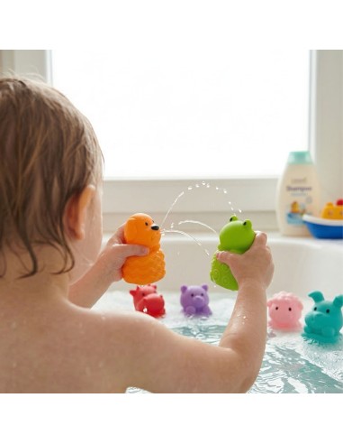 Weiche Sinnes-Tiere fürs Baden WOOPIE – Gummispielzeug 6 Stk