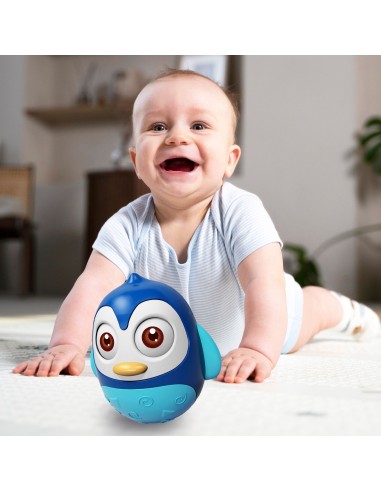 WOOPIE BABY Sensoryinis Vanka Vstańka pingvinas - Žaislas mažyliui