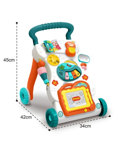 Lauflernwagen Schiebewagen Interaktiv mit Lern-Panel Znikopis WOOPIE BABY
