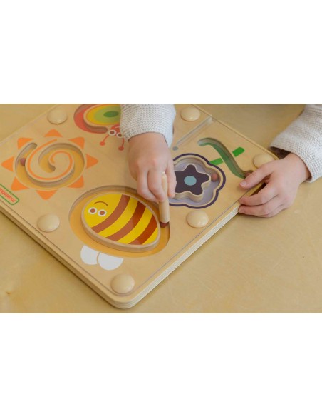 Vabzdžių pasaulis magnetinis labirintas - mokomoji lenta Masterkidz