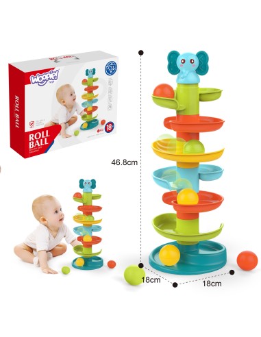 Kugelbahn Spiralbahn mit Kugeln für Babys und Kinder - WOOPIE BABY