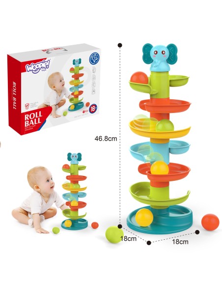 Kugelbahn Spiralbahn mit Kugeln für Babys und Kinder - WOOPIE BABY