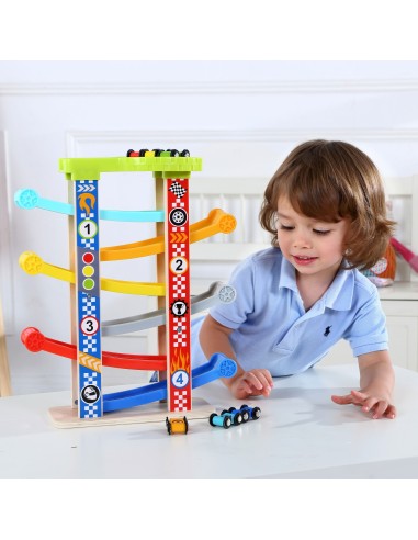 Spalvinga čiuožykla su trasomis automobiliukams TOOKY TOY – vaikų žaislai
