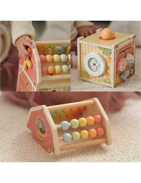 Wooden Sorter Farm Tooky Toy-Abacus Shapes Animals Education