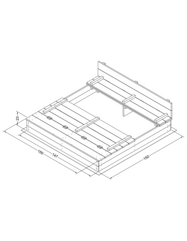 Large Garden Sandbox with Benches for Children - Creative Play with AXI