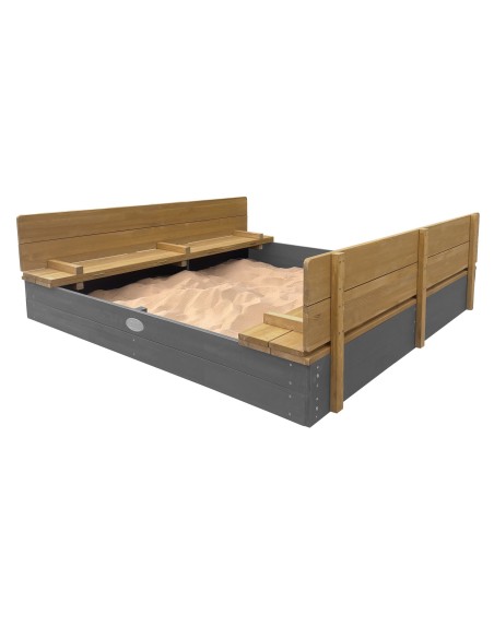 Large Garden Sandbox with Benches for Children - Creative Play with AXI