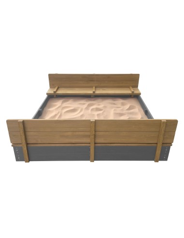Large Garden Sandbox with Benches for Children - Creative Play with AXI