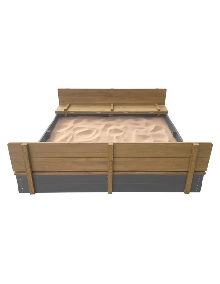 Large Garden Sandbox with Benches for Children - Creative Play with AXI