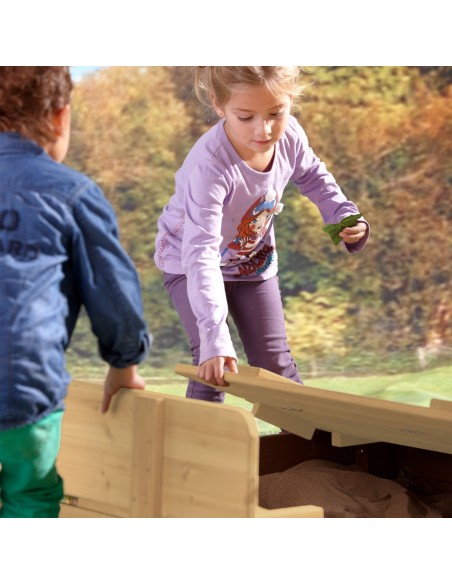 Garten-Sandkasten mit Bänken für Kinder – Kreativer Spielspaß mit AXI