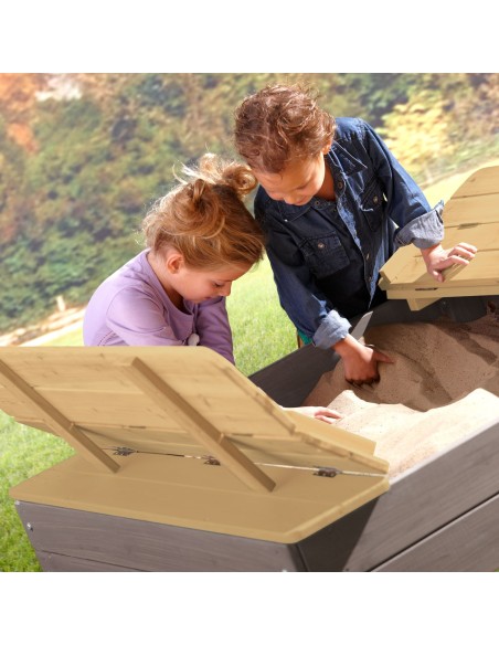 Piaskownica Ogrodowa z Ławeczkami dla Dzieci -Kreatywna Zabawa z AXI