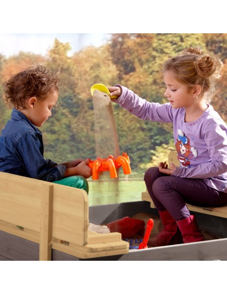 Garten-Sandkasten mit Bänken für Kinder – Kreativer Spielspaß mit AXI