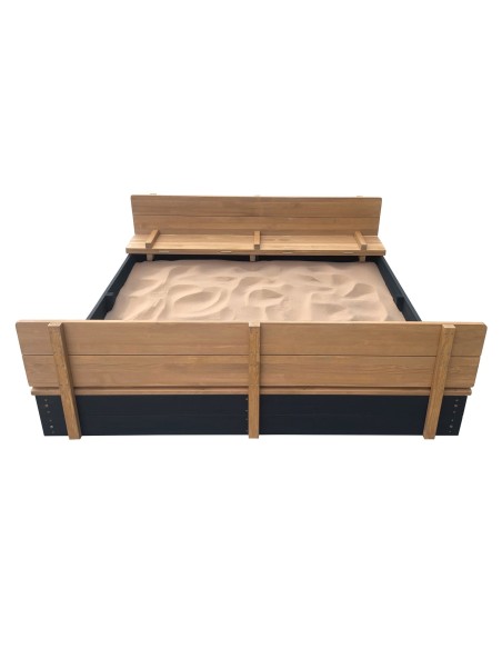 Duża Piaskownica Ogrodowa z Ławkami dla Dzieci -Kreatywna Zabawa z AXI