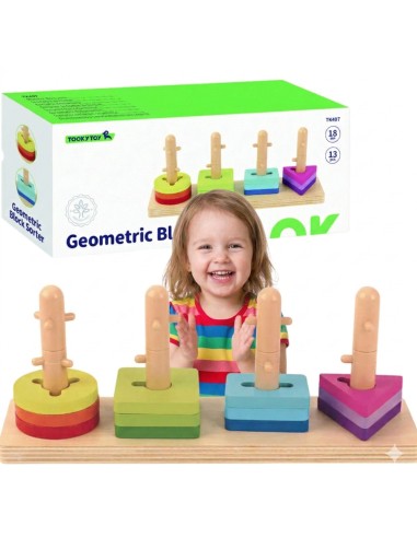 Montessori Wooden Shape Sorter Tooky Toy - Development and Learning Through Play