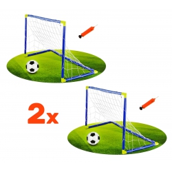 Set of two football goals with ball and pump Football Sport Woopie