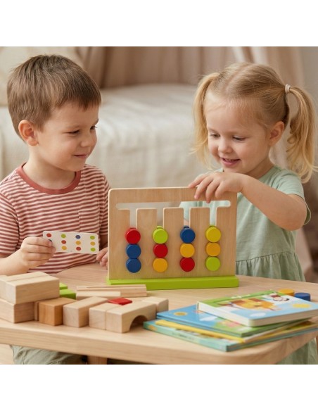 Logikspiel aus Holz – Training für clevere Köpfe, Tooky Toy – Montessori (ab 3+)