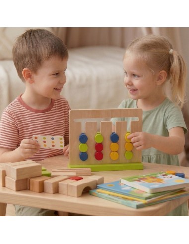 Logikspiel aus Holz – Training für clevere Köpfe, Tooky Toy – Montessori (ab 3+)